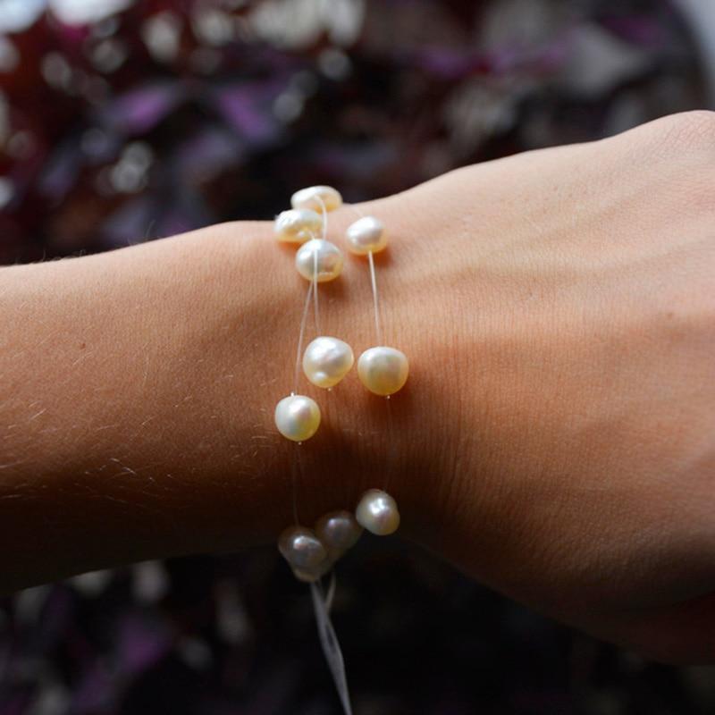 Bracelet à Perles Naturelles d'Eau Douce