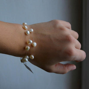 Bracelet à Perles Naturelles d'Eau Douce