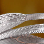 Bracelet Unique Feuille en Argent Sterling 925