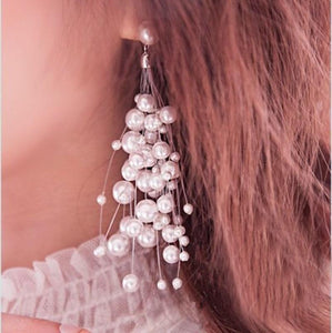 Boucles d'Oreille Multicouches Perles d'Eau Douce